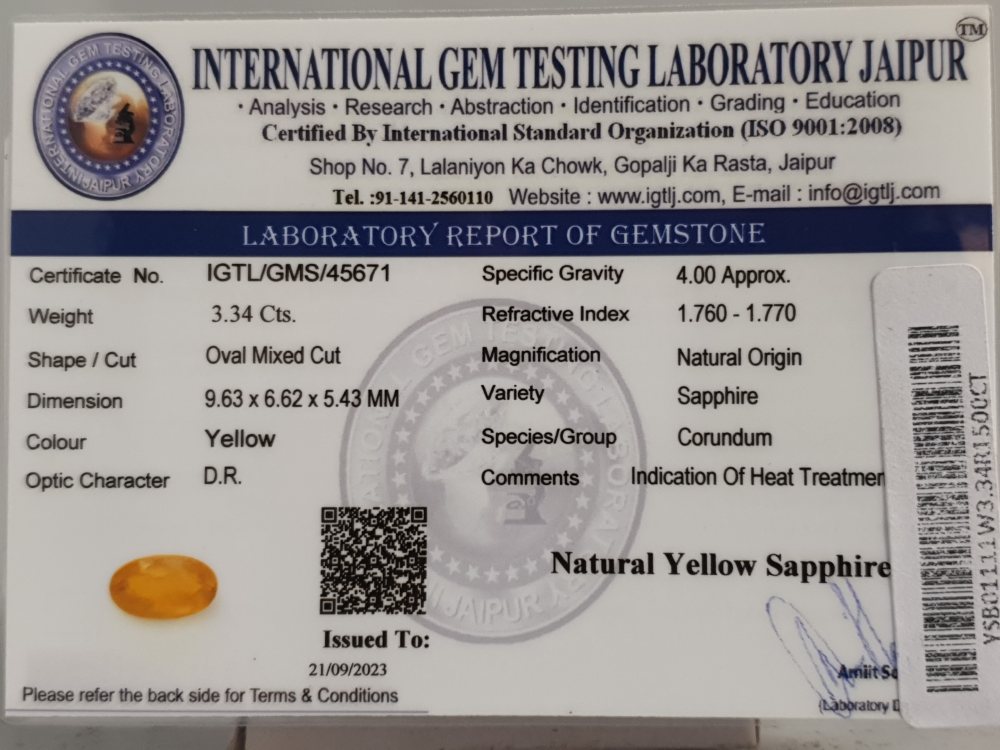 BANGKOK YELLOW SAPPHIRE BANGKOK PUKHRAJ